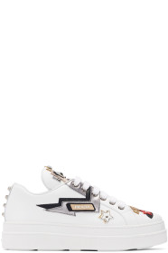 Prada - White Robot Platform Sneakers