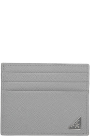 Prada - Grey Saffiano Card Holder