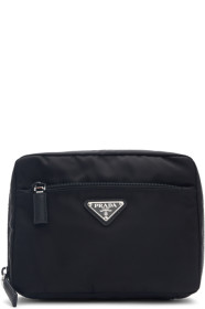 Prada - Black Nylon Logo Pouch