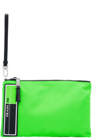 Prada - Green Logo Patch Pouch