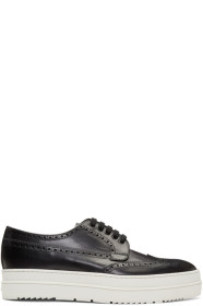 Prada - Black & White Platform Brogues