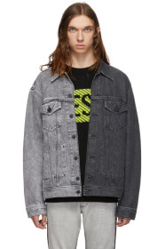 Diesel - Blouson en denim gris D-Poll