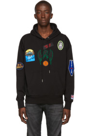 Diesel - Pull à capuche noir Alby-Patches