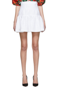 Dolce & Gabbana - White Jacquard Miniskirt