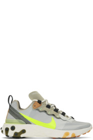 Nike - Baskets grises et kaki React Element 55