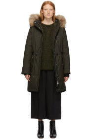 Mackage - Parka en duvet et fourrure verte Rena