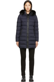 Mackage - Manteau en duvet bleu marine Calla