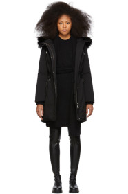 Mackage - Manteau en duvet noir Anabel exclusif à SSENSE