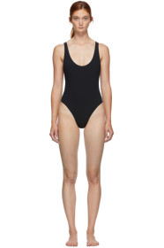 Kiki de Montparnasse - Black Plunge Back One-Piece Swimsuit