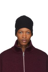 Mackage - Bonnet en laine et cachemire noir Tazio-R