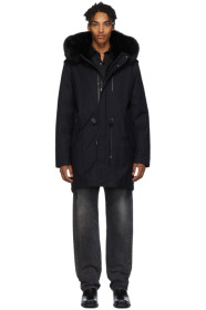 Mackage - Parka en duvet bleu marine et noire Moritz-XR