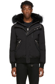 Mackage - Blouson en duvet noir Dixon exclusif à SSENSE