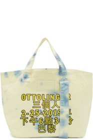 Ottolinger - 白色 & 蓝色小号徽标丹宁托特包