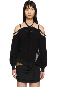 Ottolinger - SSENSE Exclusive Black & White Halter Sweatshirt