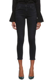 Citizens of Humanity - Black Rocket Crop Mid-Rise Skinny Jeans
