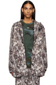 Doublet - White 'Predator' Embroidery Real Camouflage Jacket