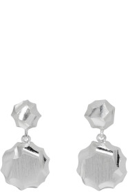 All Blues - Silver Carved Ball Earrings
