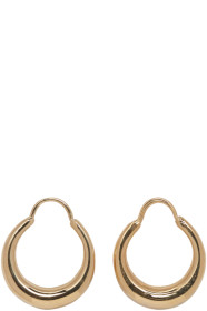 All Blues - Gold Fat Baby Snake Earrings