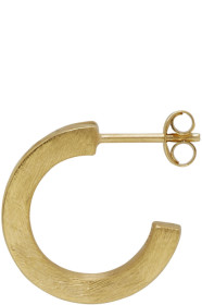 All Blues - Gold Brushed & Polished Square Earring