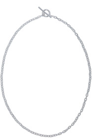 All Blues - Silver Polished Anchor Necklace