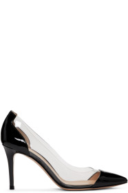 Gianvito Rossi - Escarpins en cuir verni noirs Plexi