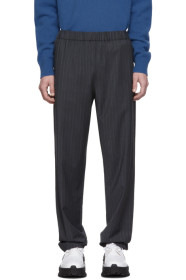 Tibi - SSENSE Exclusive Grey Pinstripe Jogger Trousers