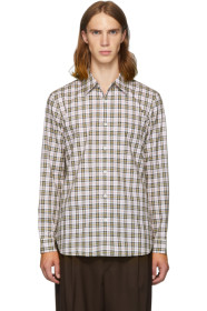 Tibi - SSENSE Exclusive White & Multicolor Check Kingtson Shirt