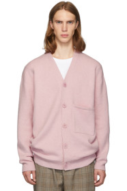 Tibi - SSENSE Exclusive Pink Cashmere Oversized Cardigan