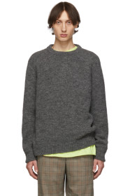 Tibi - SSENSE Exclusive Grey Airy Crewneck Sweater