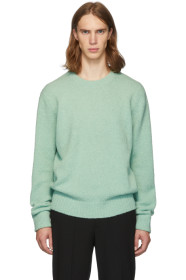 Tibi - SSENSE Exclusive Green Alpaca Airy Pullover Sweater