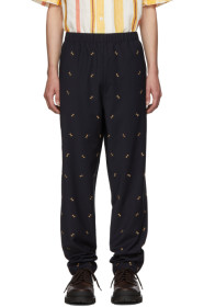 Tibi - SSENSE Exclusive Navy Ant Pull On Trousers