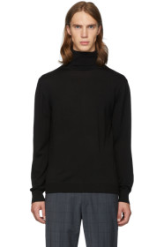 Tibi - SSENSE Exclusive Black Merino Wool Slim-Fit Turtleneck
