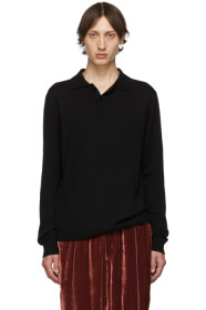 Tibi - SSENSE Exclusive Black Hybrid Polo