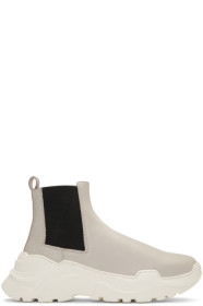 Tibi - SSENSE Exclusive Grey Diego Glove Boots