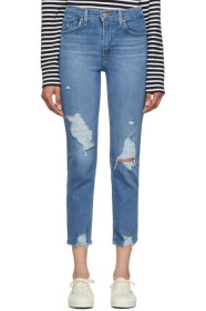 Levi's - Blue 724 High-Rise Straight Crop Jeans