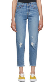 Levi's - Blue Wedgie Icon Fit Frayed Jeans