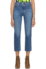 Levi's - Blue Straight Wedgie Jeans