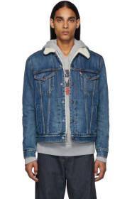 Levi's - 蓝色 Type 3 羊羔绒卡车司机夹克