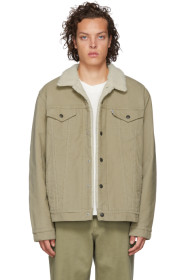 Levi's - 驼色灯芯绒羊羔绒卡车司机夹克
