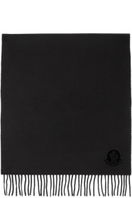 Moncler - Black Wool Logo Scarf