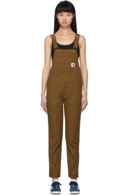 Carhartt Work In Progress - Brown Canvas Bib Overalls