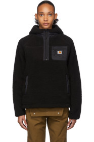 Carhartt Work In Progress - 黑色 Prentis 抓绒套头连帽衫