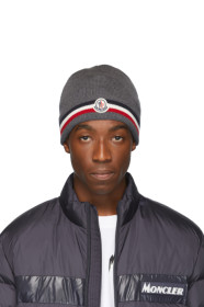 Moncler - Grey Logo Beanie