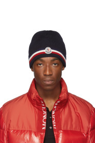 Moncler - Navy Logo Beanie