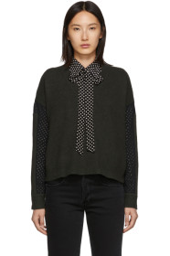 McQ Alexander McQueen - 绿色短款毛衣