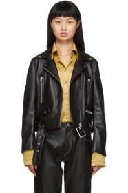 Acne Studios - Black Leather Cropped Jacket