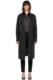 Acne Studios - Cardigan en mohair gris Raya