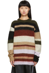 Acne Studios - Pull vert et rouge Kalbah