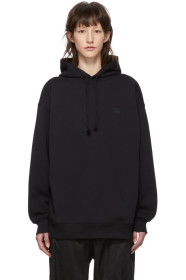 Acne Studios - Pull à capuche surdimensionné noir Farrin Face