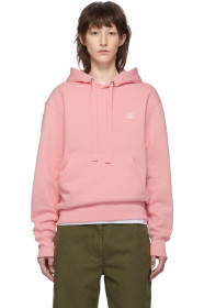 Acne Studios - Pull à capuche rose Ferris Face